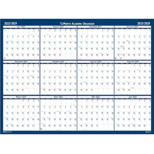 18" x 24" Laminated Reversible Academic Wall Calendar